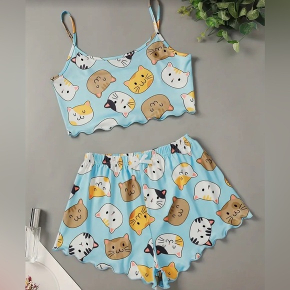 Other - Adorable brand new matching pajama set cartoon cats​​